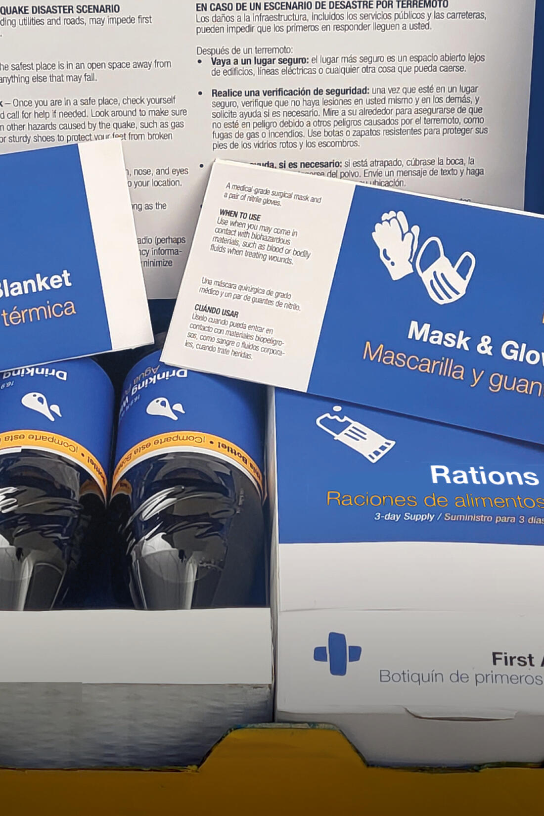 BILINGUAL EMERGENCY KIT information design